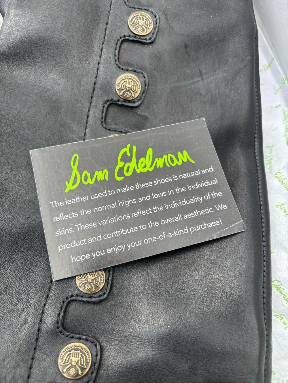 Ladies Black Leather Over The Knee Boots Sam Edelman - Picture 9 of 9